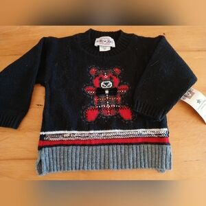 Heartworks Bear Sweater With Sequines 2T.  NWT